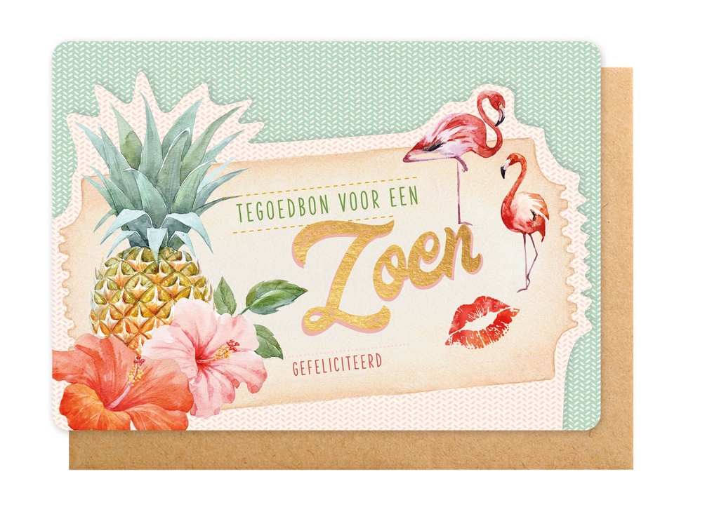 TEGOEDBON VOOR EEN ZOEN, GEFELICITEERD