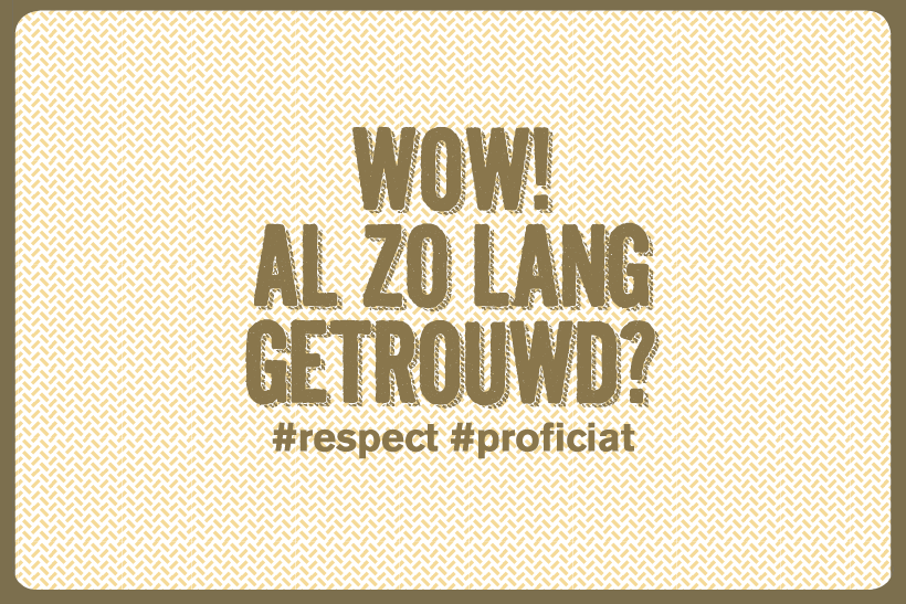 WOW ! AL ZO LANG GETROUWD? #RESPECT#PROFICIAT