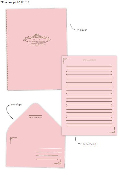 SET DE CORRESPONDENCE 'POWDER PINK'