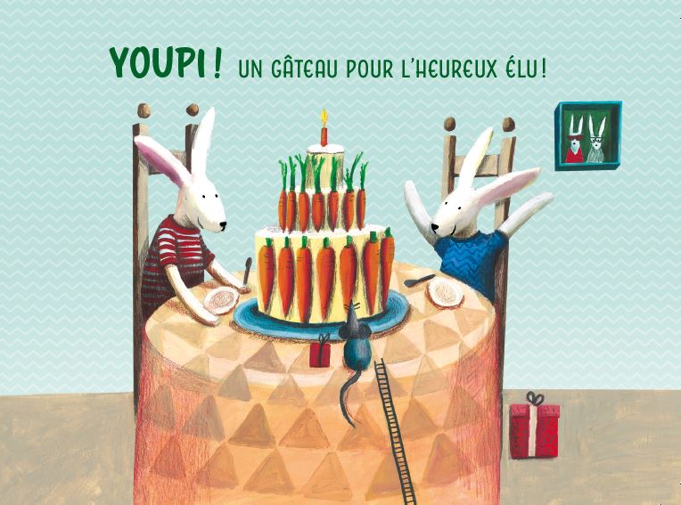 YOUPI! UN GÂTEAU POUR L'HEUREUX ÉLU!