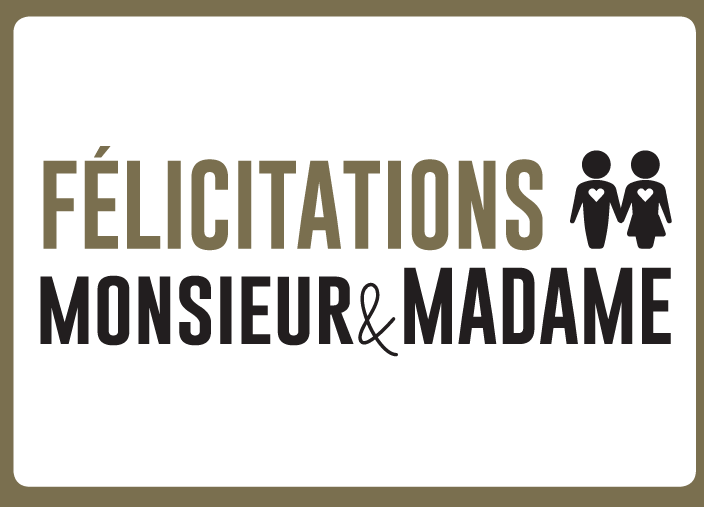 FÉLICITATIONS MONSIEUR &amp; MADAME