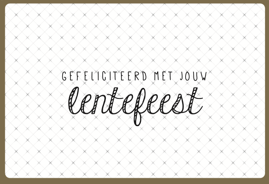 GEFELICITEERD MET JOUW LENTEFEEST