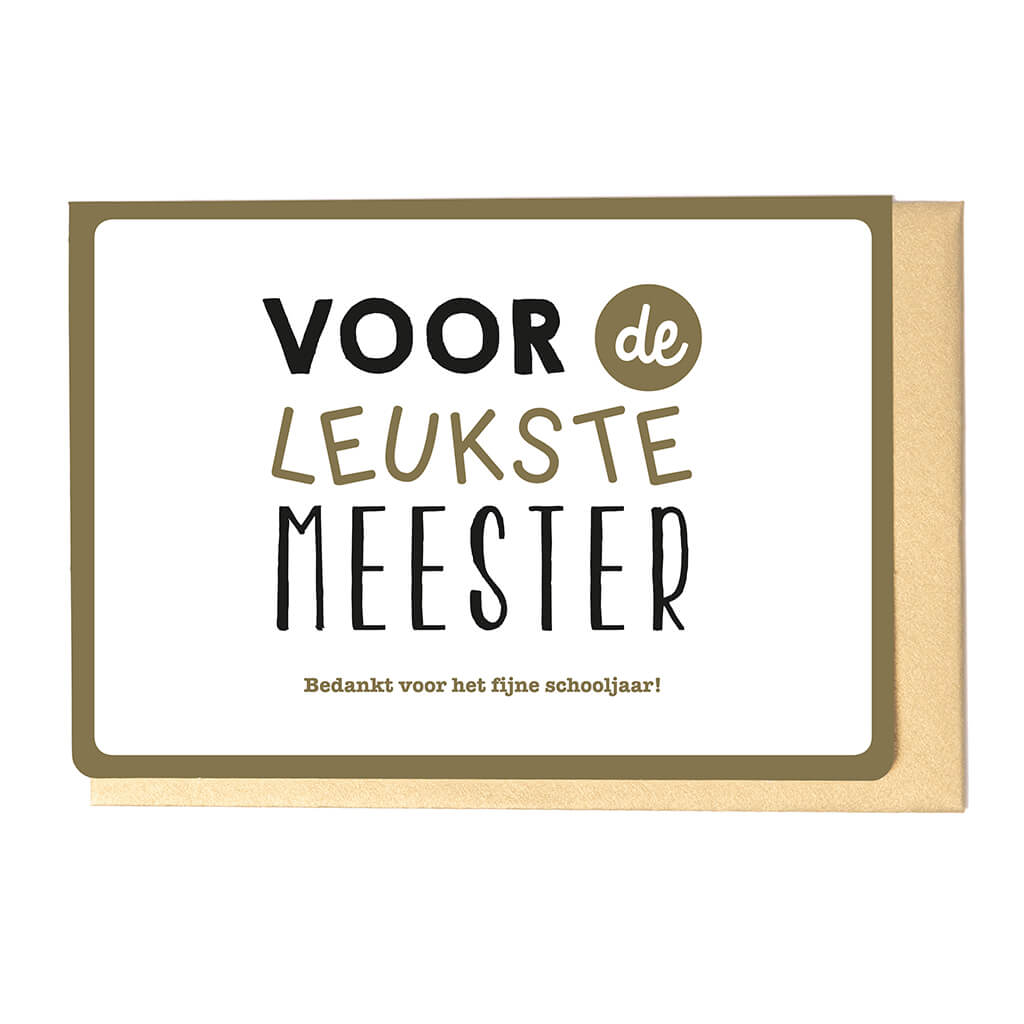 VOOR DE LEUKSTE MEESTER