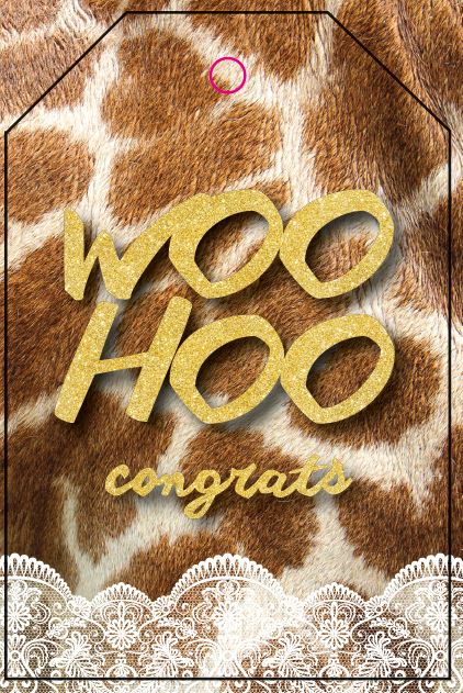 GIFTTAG 'WOO HOO CONGRATS'