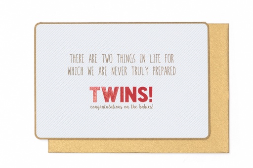 [N963] THERE ARE TWO THINGS IN LIFE FOR WHICH WE ARE NEVER TRULY PREPARED TWINS !