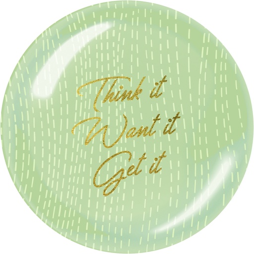 [PP0613] PRESSE PAPIER 'THINK IT - WANT IT - GET IT'