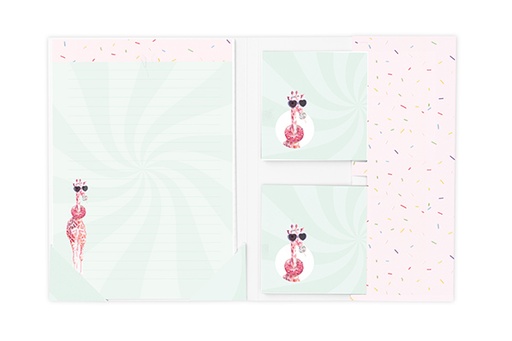 [BR039] SET DE CORRESPONDENCE 'CANDY GIRAF'