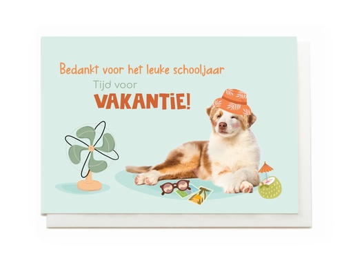 [ESJ3663] BEDANKT VOOR HET LEUKE SCHOOLJAAR - TIJD VOOR VAKANTIE!